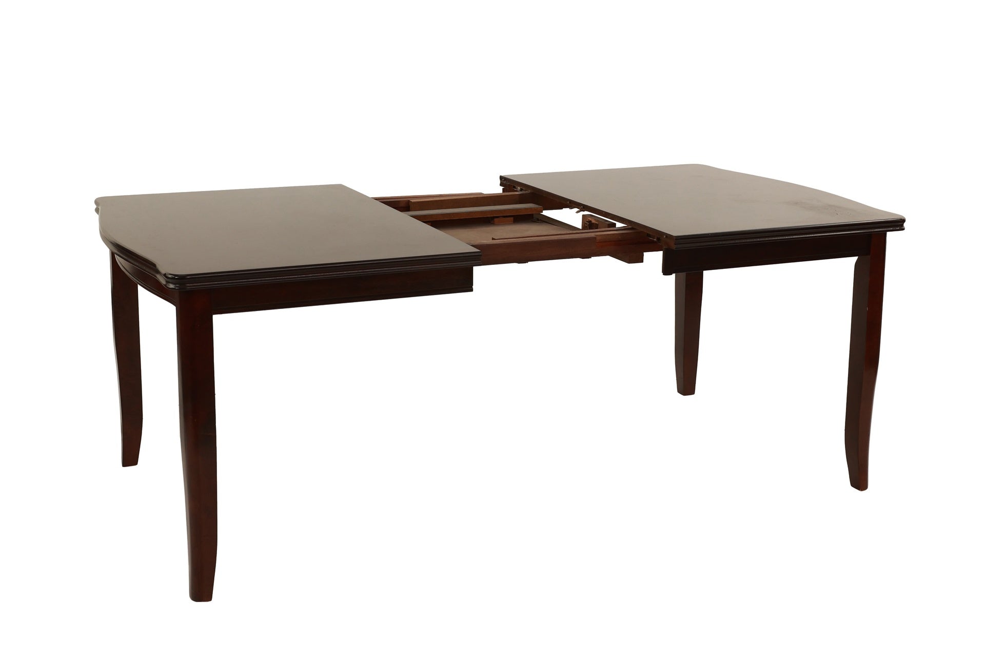 Espresso Color 1pc Dining Table w Built in Leaf Rubberwood Dining Room Furniture Modern Kitchen Table
