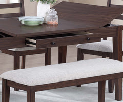 Walnut Color Dining Table w Drawers Built in Lift Top Storage 1pc Table Modern Dining Room Wooden Furniture