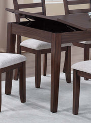 Walnut Color Dining Table w Drawers Built in Lift Top Storage 1pc Table Modern Dining Room Wooden Furniture