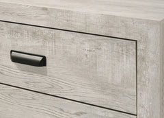 1pc Transitional 2-Drawer Nightstand with Metal Hardware Whitewashed Wood Finish Wooden Bedroom Furniture