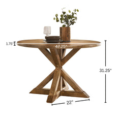 Windvale Cross-Buck Wood 5-Piece Dining Set