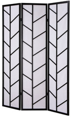 3-Panel Climbing Screen Room Divider, Black