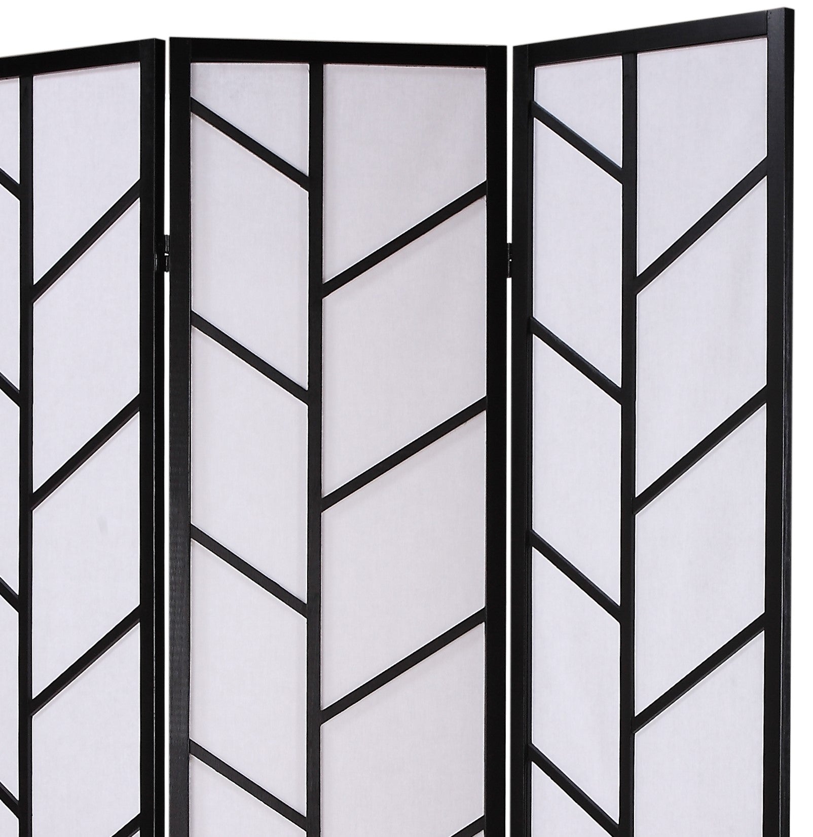 3-Panel Climbing Screen Room Divider, Black