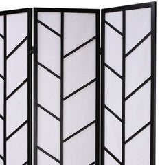 3-Panel Climbing Screen Room Divider, Black