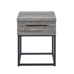 Celestial Contemporary Storage End table, Gray
