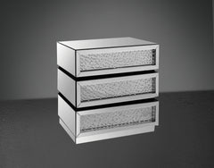 Nysa Mirrored & Faux Crystals Console Cabinet (Assembled)