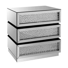 Nysa Mirrored & Faux Crystals Console Cabinet (Assembled)