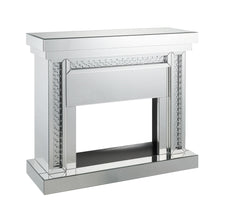 Nysa Mirrored & Faux Crystals Fireplace