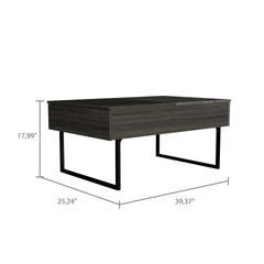 Westover Rectangle Lift Top  Coffee Table Carbon Espresso and Onyx