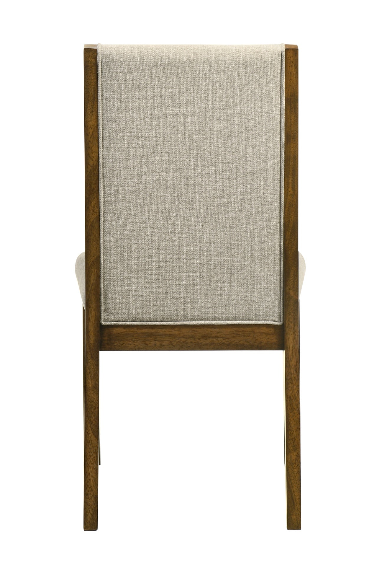 2pc Tailored Chairs Tufted Upholstered Soft Neutral Fabric Luxurious Comfort Modern Wooden Dining Room Furniture