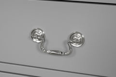 1pc Chest Transitional Style Bracket Legs Hanging Drawers Pull English Dovetail Drawers Dust Proof Case Gray Finish Bedroom Furniture