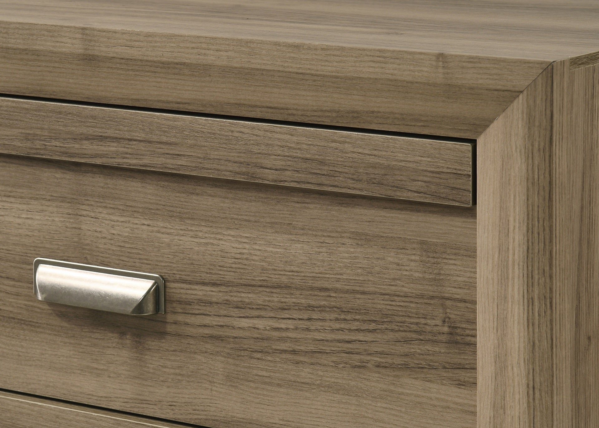 1pc Contemporary Style Two Drawers Storage Nightstand Wooden Bedroom Furniture Light Brown Warm Wood Finish