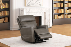 Contemporary Style Lift Chair Extendable Footrest USB Port Lift Button Wired Controller Gray Finish Primary Living Room