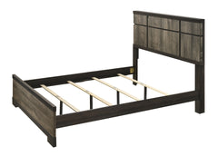 1pc Contemporary Queen Panel Bed Panel-style Headboard Gray Ebony Finish Wooden