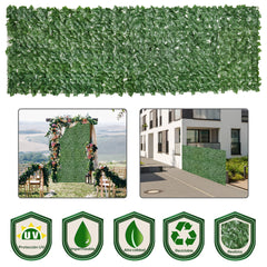Outsunny Grass Wall Panels, 118" x 39" Artificial Grass Wall Decor,Greenery Backdrop Panels Wall for Outdoor, Indoor, Garden, Fence, Backyard, Dark Green