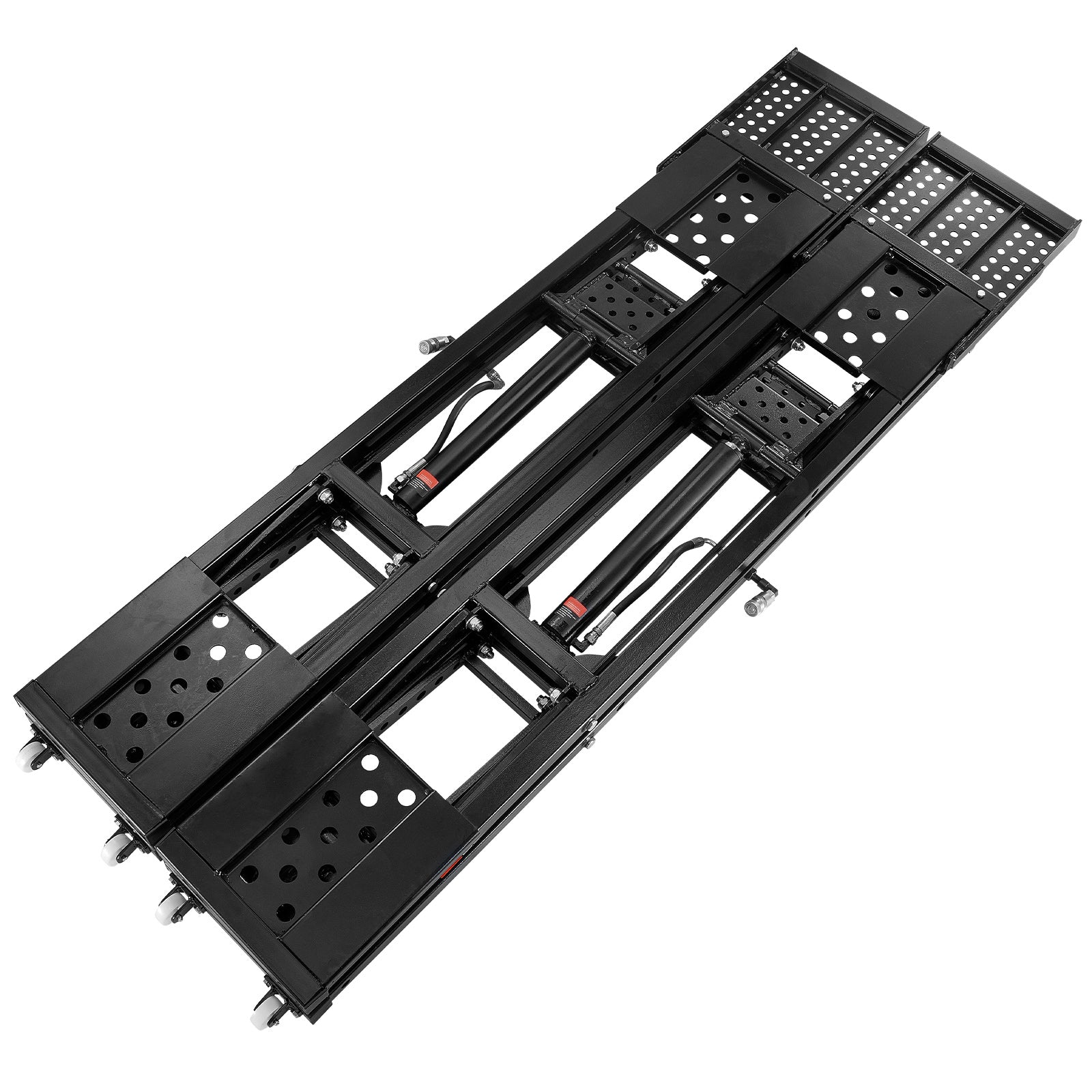 Car Lift, 25.6" Max. Height, 5,000 LBS Capacity Portable Car Lift, with Extended-Length Plates, Heavy-duty Carbon Steel Truck Lift with 120V Power Unit, Auto Car Jack Lifts for Home Garage Shop