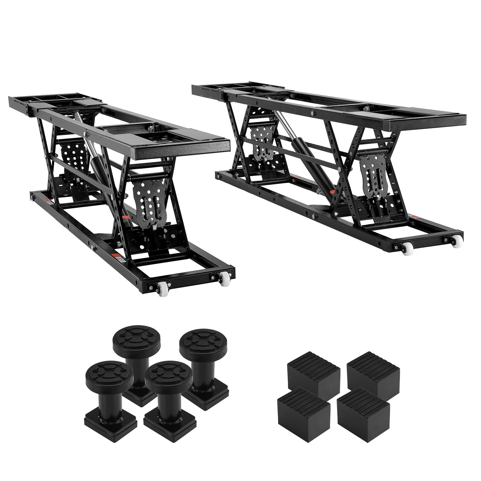 Car Lift, 25.6" Max. Height, 5,000 LBS Capacity Portable Car Lift, with Extended-Length Plates, Heavy-duty Carbon Steel Truck Lift with 120V Power Unit, Auto Car Jack Lifts for Home Garage Shop