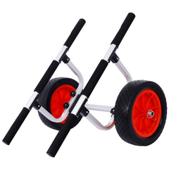 Heavy Duty Kayak Cart,Width Adjustable Canoe Cart with 12inch Flatfree Beach Wheels Boat Dolly Cart Transport Carrier, Adjustable Width Kayak Trolley with Airless Kayak Wheels