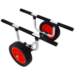Heavy Duty Kayak Cart,Width Adjustable Canoe Cart with 12inch Flatfree Beach Wheels Boat Dolly Cart Transport Carrier, Adjustable Width Kayak Trolley with Airless Kayak Wheels