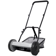 14-Inch 5-Blade Push Reel Lawn Mower with Grass Catcher, GRAY COLOR