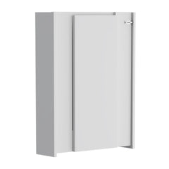 Wall Foldable Table with Multiple Shelves, White