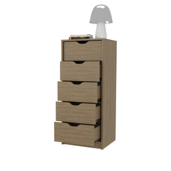 FM FURNITURE Olijato 5-Drawer Dresser for Nurseries and Bedrooms 鈥 Modern Space-Saving Storage, Natural Oak