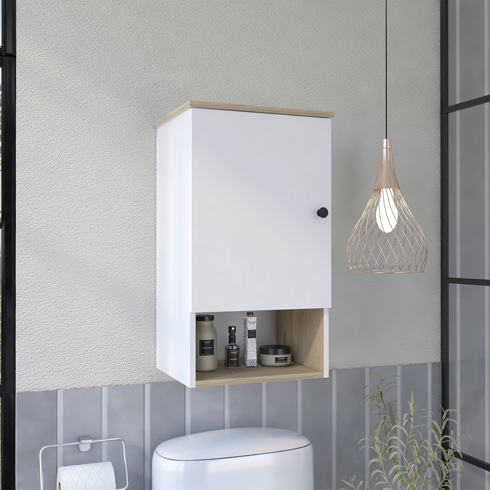 Alaska Medicine Cabinet, With Three Storage Shelves, Single Door Cabinet