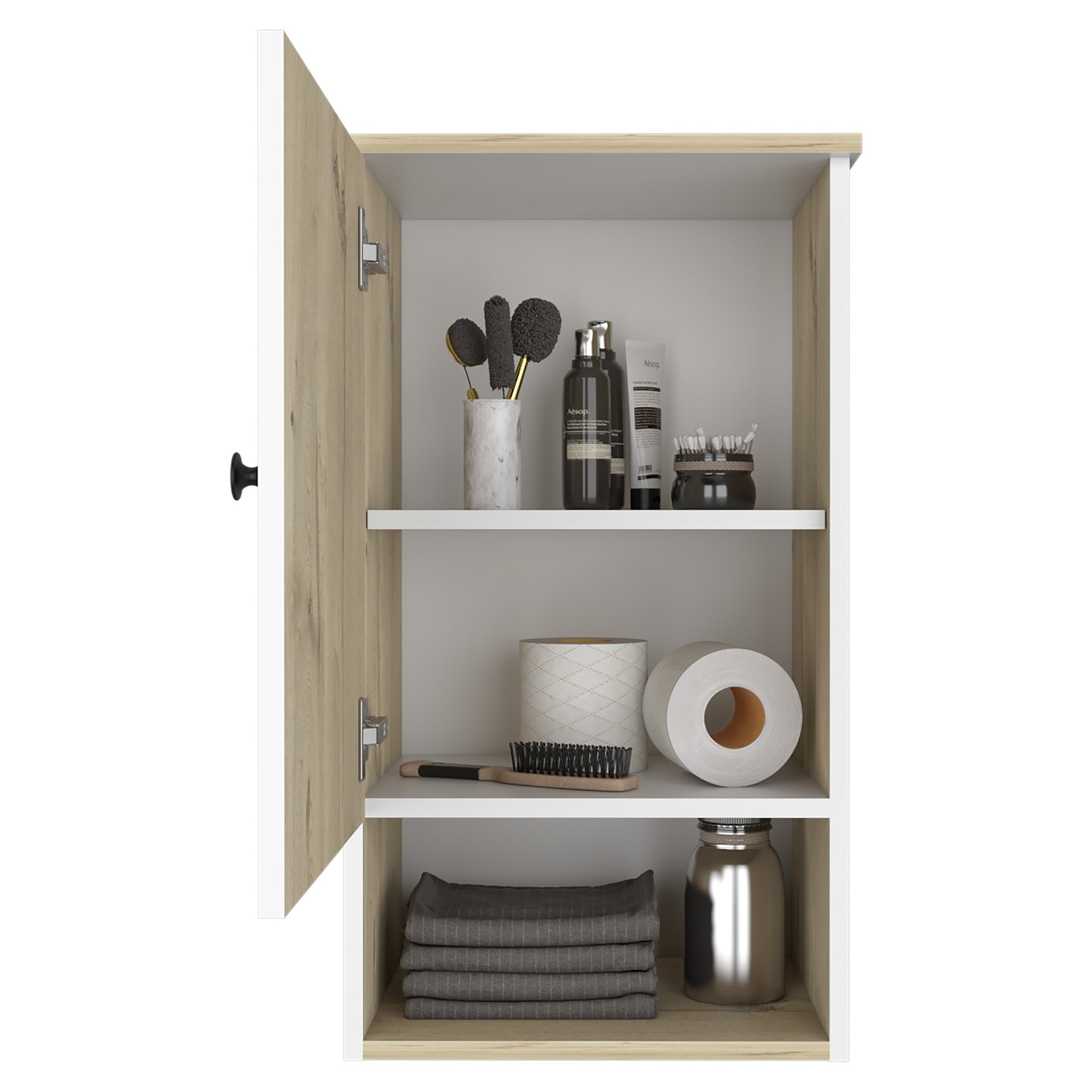 Alaska Medicine Cabinet, With Three Storage Shelves, Single Door Cabinet