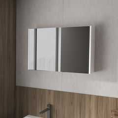 McNary Medicine Cabinet With Included Mirrors And 2 Doors, White