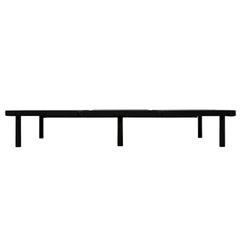 Bedroom Furniture Queen-Size Upholstered Platform Bed Base, Metal Bed Frame, Black