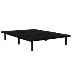 Bedroom Furniture Queen-Size Upholstered Platform Bed Base, Metal Bed Frame, Black