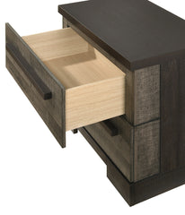 1pc Six Drawers Dresser Gray Ebony Finish Wooden Storage Bedroom Furniture