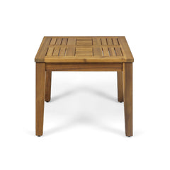 Hampton Outdoor Acacia Wood Side Table, 20 "W x 20 "D x 15.75 "H,