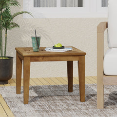 Hampton Outdoor Acacia Wood Side Table, 20 "W x 20 "D x 15.75 "H,