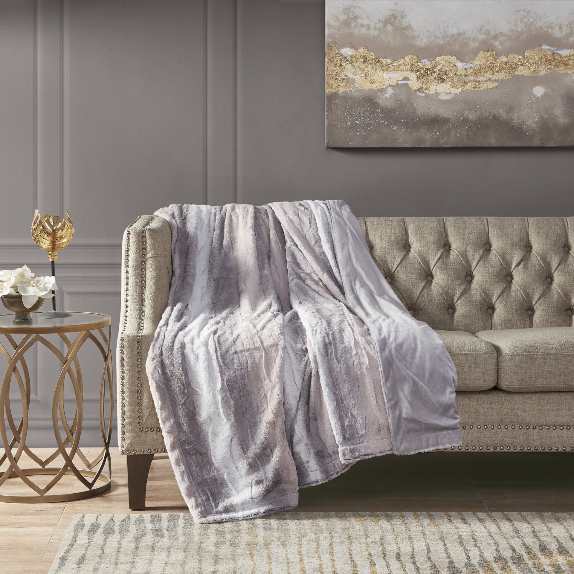 1PC 50x60" Faux Fur Throw