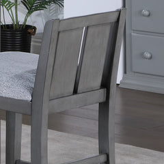 Graham Set of 2 Gray Finish Upholstered Seat 20" Counter Height Chair
