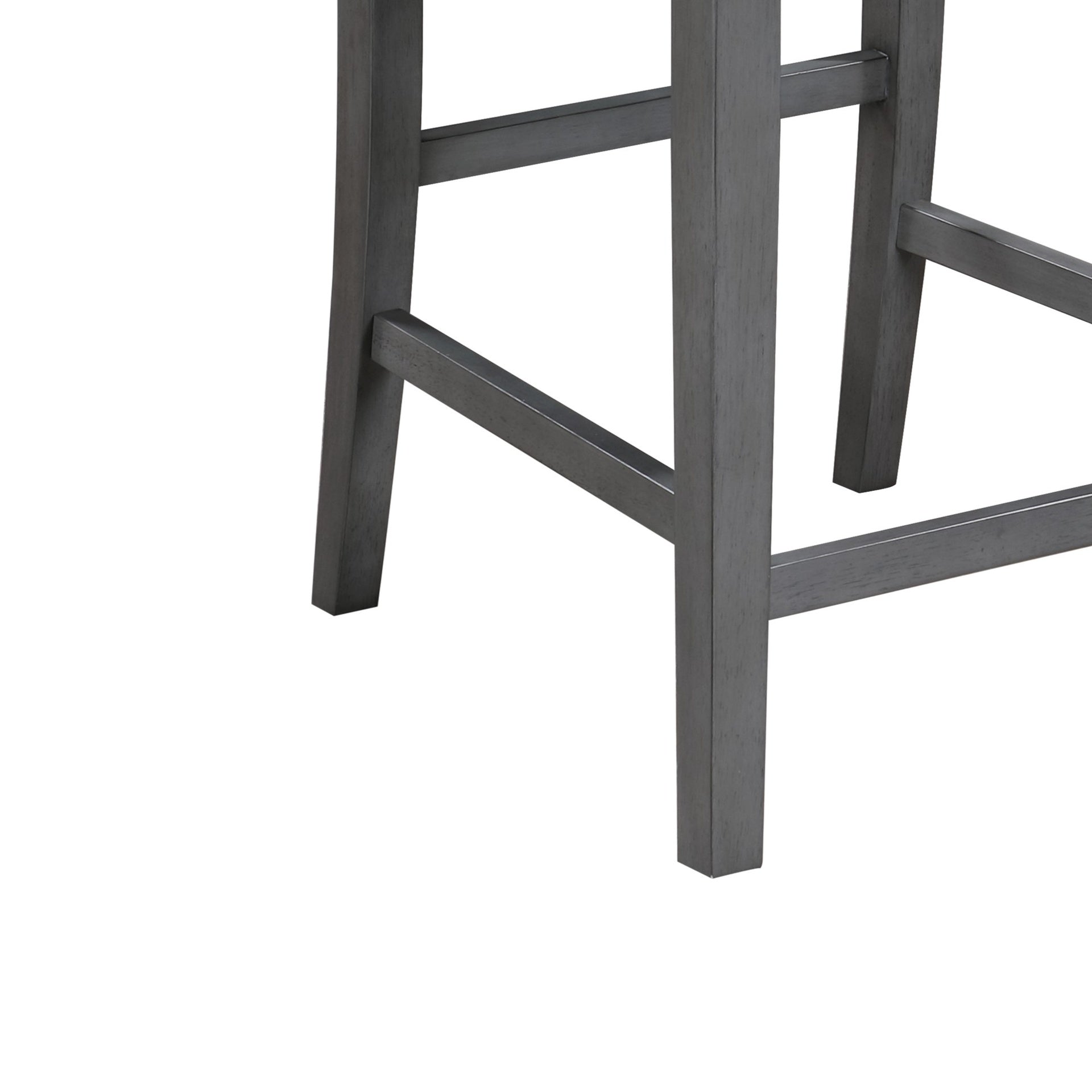 Graham Set of 2 Gray Finish Upholstered Seat 20" Counter Height Chair