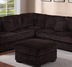 4pc Modern Sectional Set Coffee Finish Left And Right Arm Loveseat Matching Pillow Square Arms Cocktail Ottoman
Plastic Legs Primary Living Room