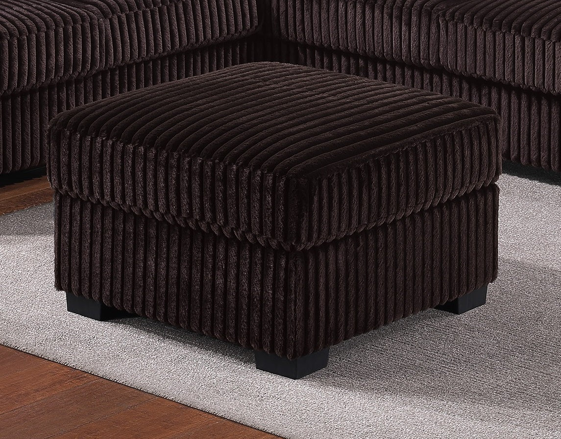 4pc Modern Sectional Set Coffee Finish Left And Right Arm Loveseat Matching Pillow Square Arms Cocktail Ottoman
Plastic Legs Primary Living Room