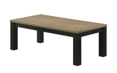 Brown Black 3-Piece Living Room Table Set Table Top Cocktail Table and Two Matching End Tables Wooden Furniture
