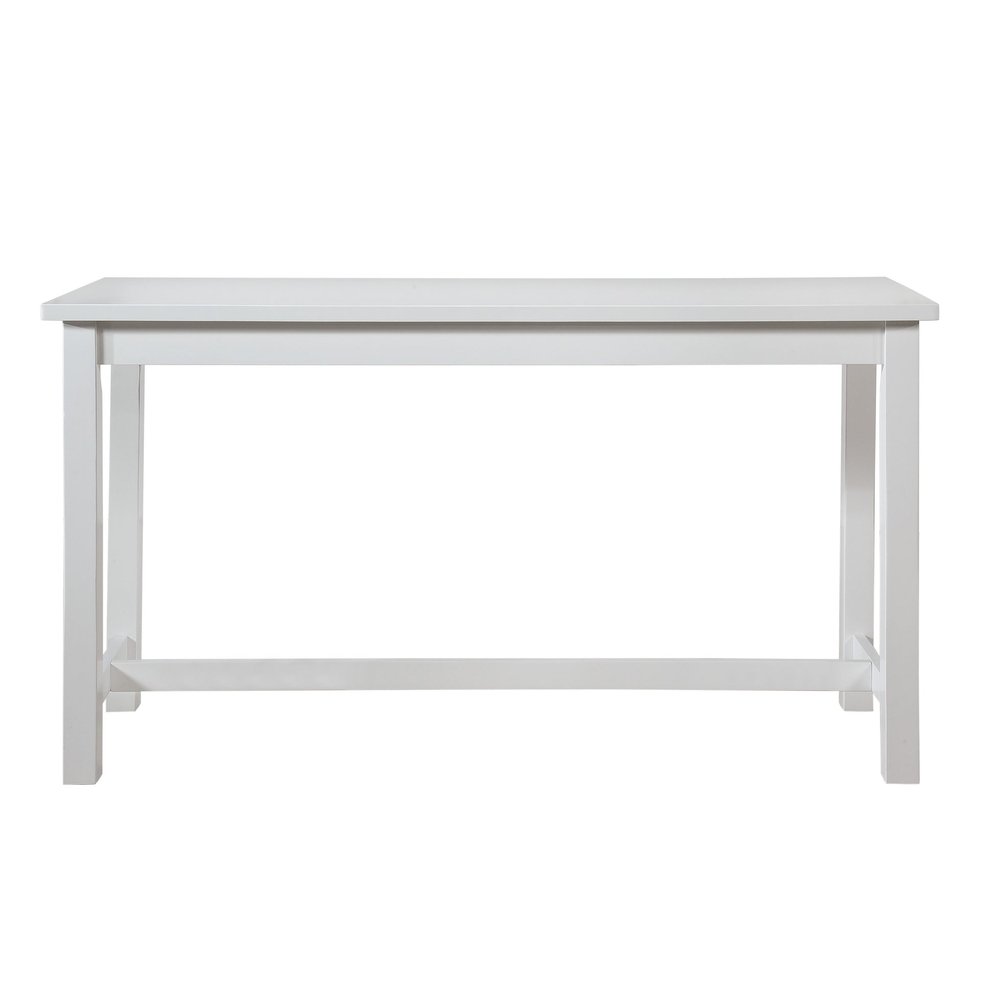 4pc Counter Height Dining Set White Finish Counter Height Table w Drawer Built-in USB Ports Power Outlets and 3 Stools Casual Dining Furniture