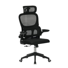 High Back Ergonomic Office Chair, Big and Tall Mesh Desk Chair with Wheels, Tilt Function, 3D Headrest, Lumbar Support, Swivel Rolling Computer Chair for Task, Home Office, Black