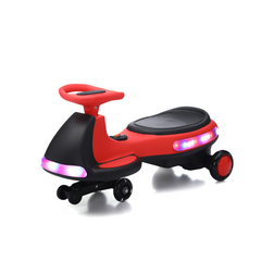Kids Electric Ride On Car 12V  Electric Wiggle Car , LED Lights , Music,Anti-Rollover for Boys and Girls Ages 3+ Indoor/Outdoor