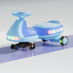 Electric wiggle car, fully illuminated, with enlarged flashing and silent wheels, 12V7 battery, dual drive 550 motor, and Bluetooth gliding and electric two-in-one.