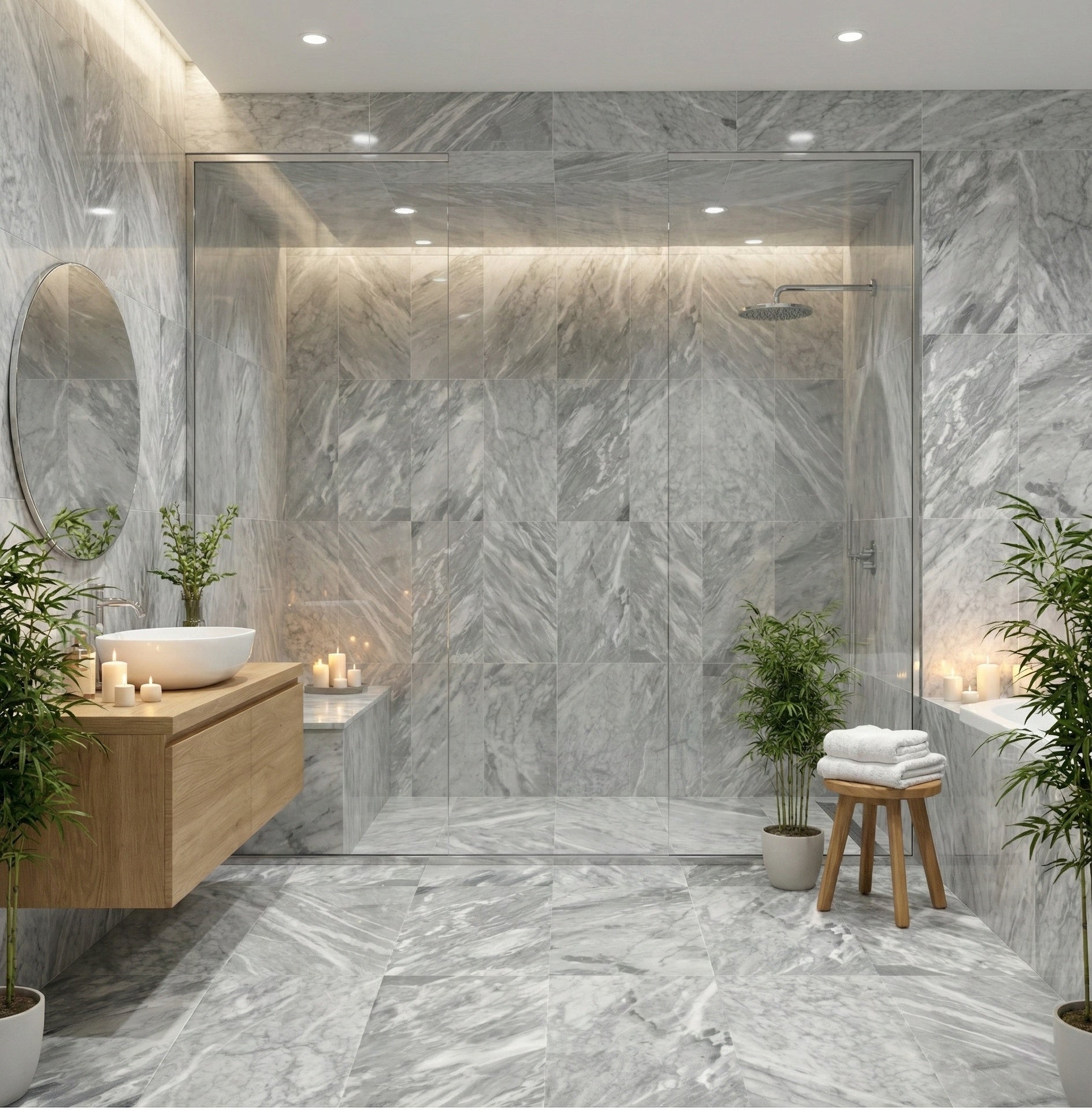 12*24 Carrara Marble, Gray marble, natural marble, genuine marble, real marble, for wall and floor, polished marble tile, 1 box 4 pcs