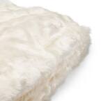 Amori Modern 3 Foot Faux Fur Bean Bag  White Color