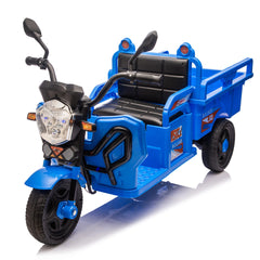 12V Kids Electric 3-Wheel Cargo Truck,2WD,Anti-Slip Wheels,Long Battery Life,Large Storage Space,Extra Wide Seat with LED Lights & Music,Stable Electric Trike for Toddlers,Recommended age: 3-6