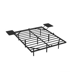 Full Size Bed Frame, Heavy Duty Metal Bed Frame , Quick & Easy Assembly, LED light , No Noise, Black