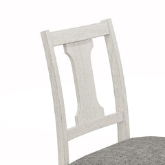 Tannen Set of 2 White and Gray Dining Side Chair