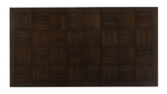 Contemporary Design Dark Brown Finish 1pc Dining Table with Separate Extension Leaf Wooden Dining Furniture